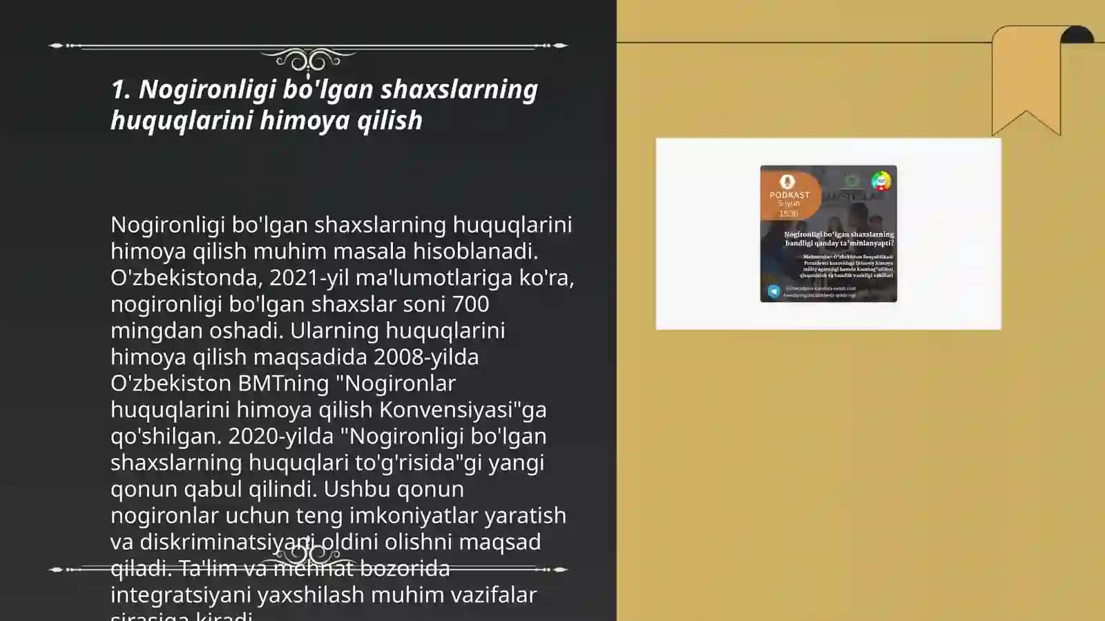 Nogironligi bo'lgan shaxslarning huquqlari to'grisida 3