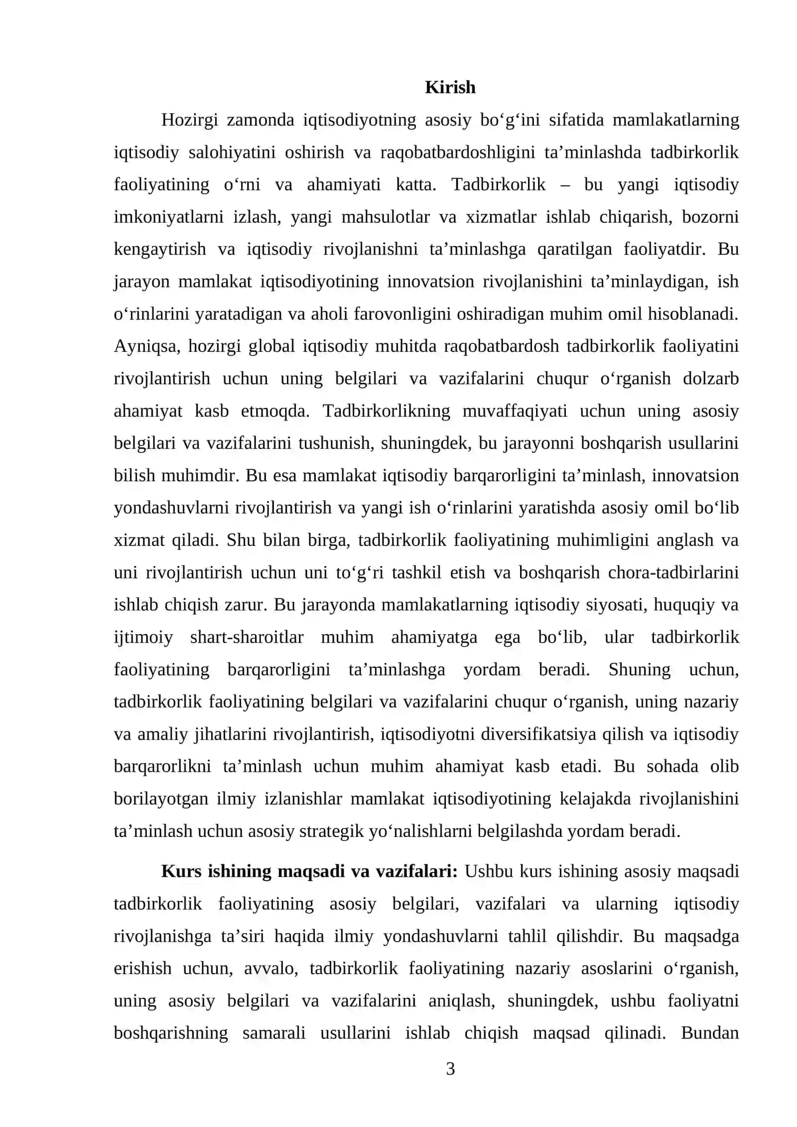 Tadbirkorlik faoliyati uning belgilari va vazifalari 3