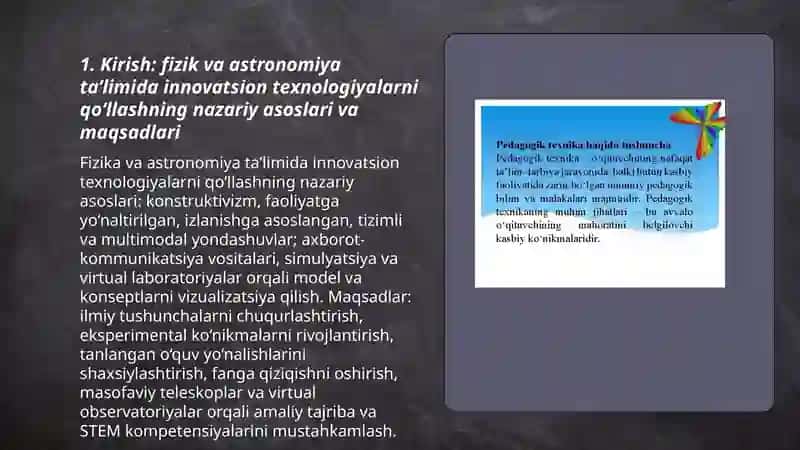 Fizika va Astronomiya O'qitishda Innovatsion Texnologiyalar 3