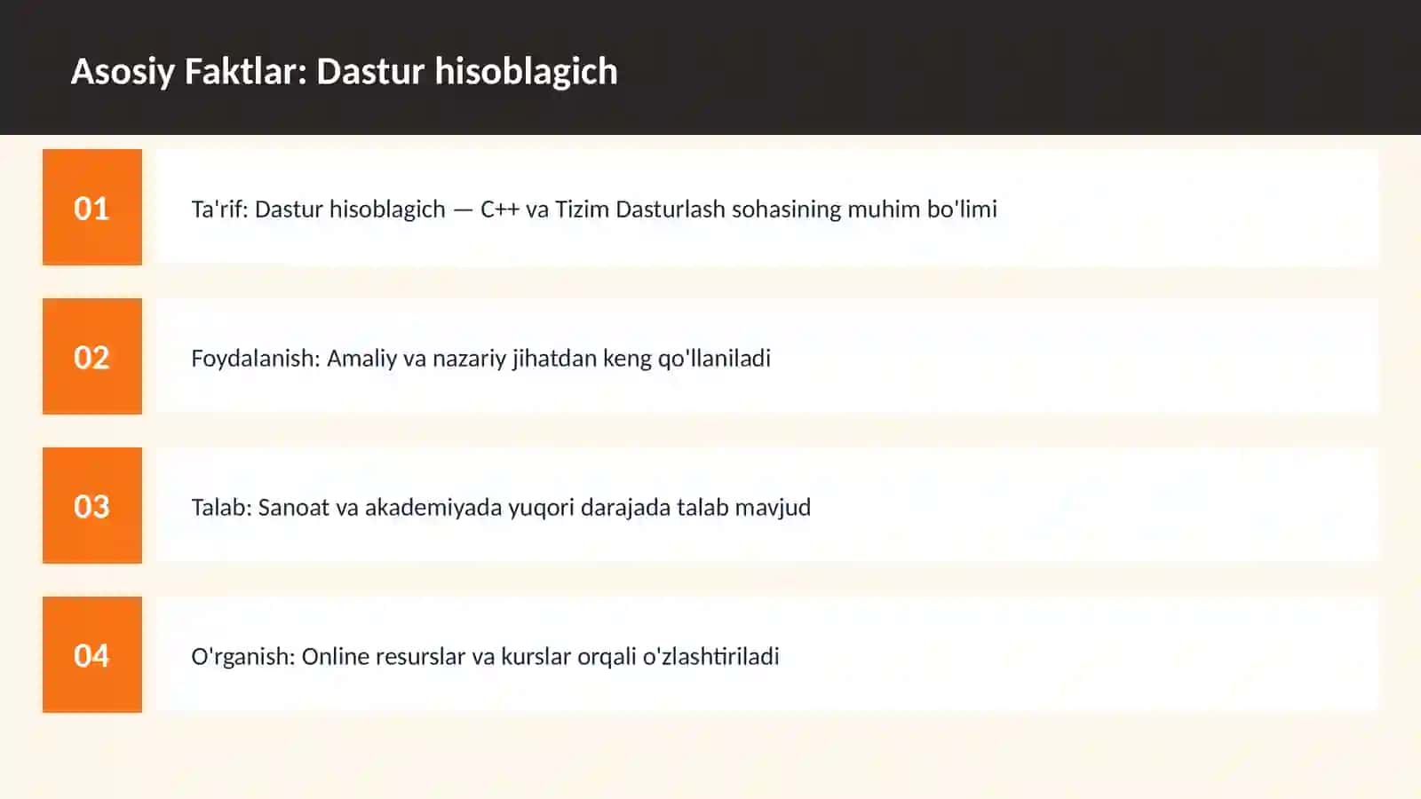 DASTURLASH | C++ VA TIZIM DASTURLASH 3