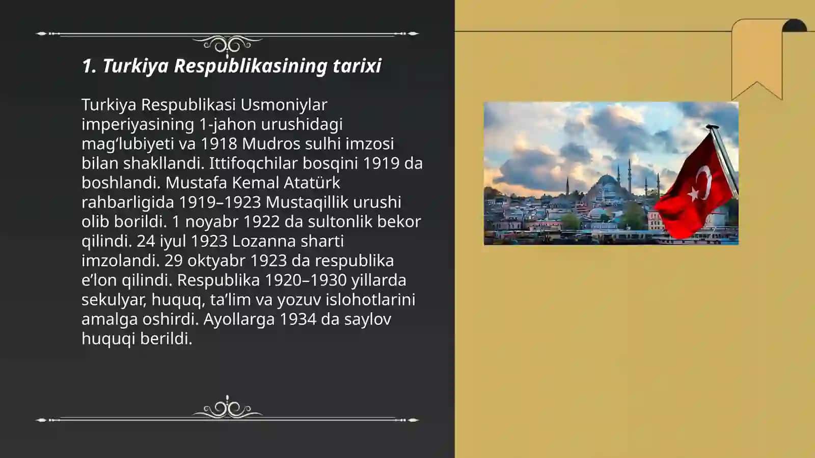 Turkiya Respublikasi Tarixi 3