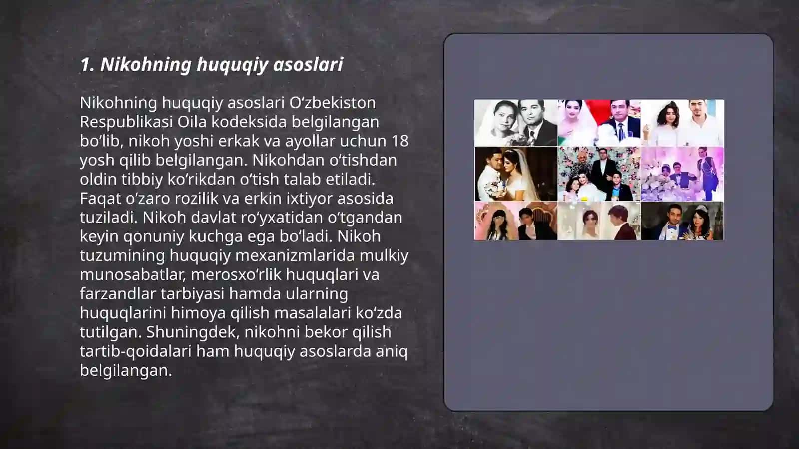 Islom huquqshunosligida oila taloq nikoh idda zihor tushunchalarini tariflash 3