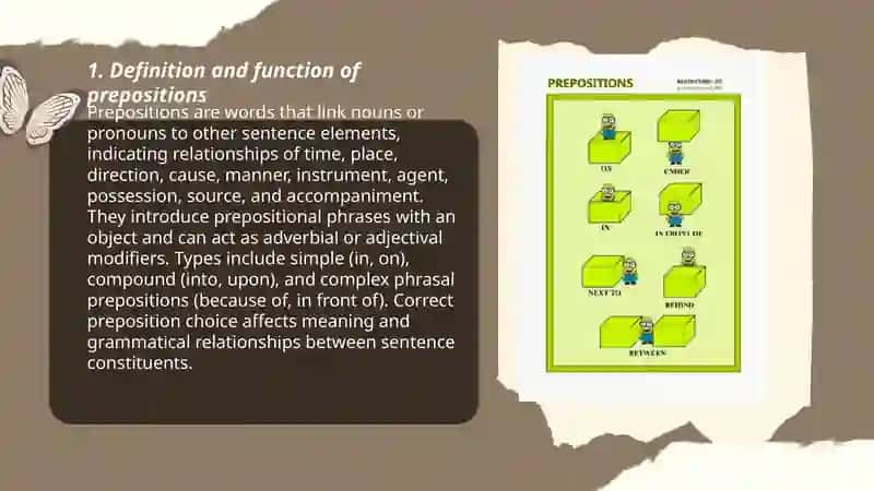 English Grammar: Prepositions 3