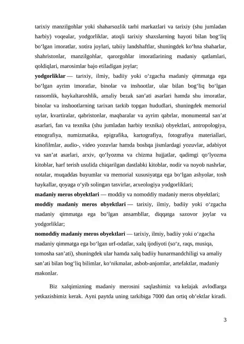 Moddiy madaniy me’ros obyektlarini nobud qilish 3