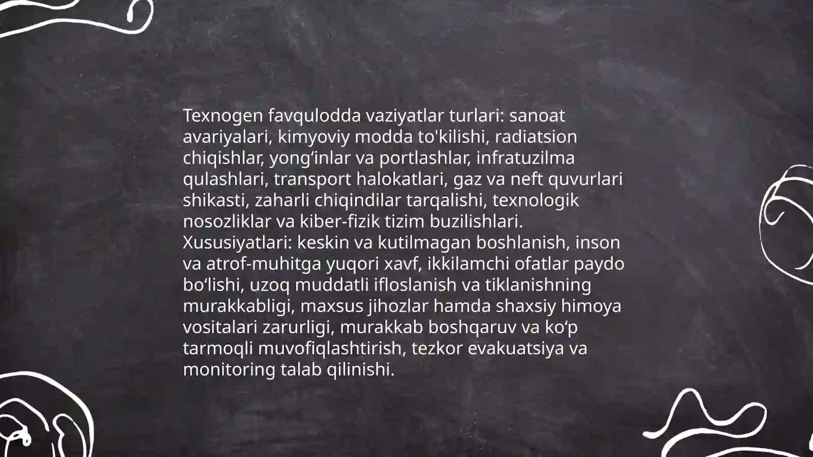 Texnogen xususiyatli favqulodda vaziyatlarda aholi va hududlarni muhofaza qilish 3