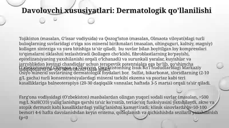 O’rta Osiyo hududidagi shifobaxsh suvlar 3