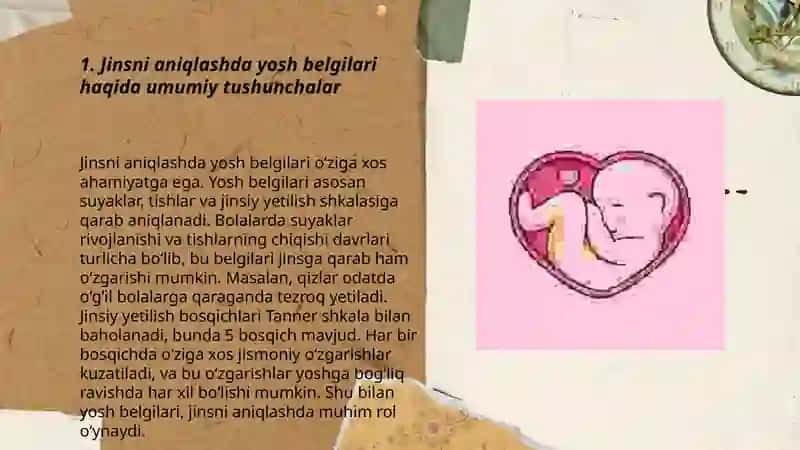 Jinsni aniqlashning yosh belgilari.Oʻgʻil va qiz bolalar rollarini oʻzlashtirish muammolari. 3