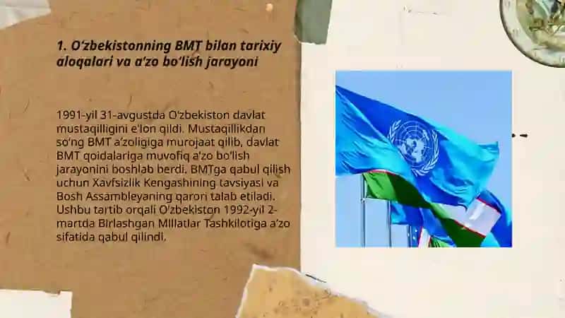 Oʻzbekistonning BMT bilan hamkorlik aloqalari 3