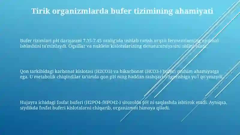 Tirik organizmlarda bufer sistema 3
