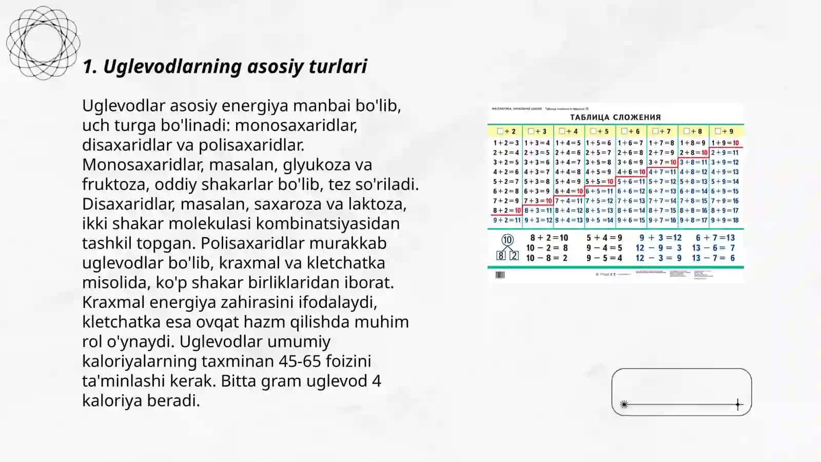 Uglevodlar. Monosaxaridlar tuzilishi va hossalari 3