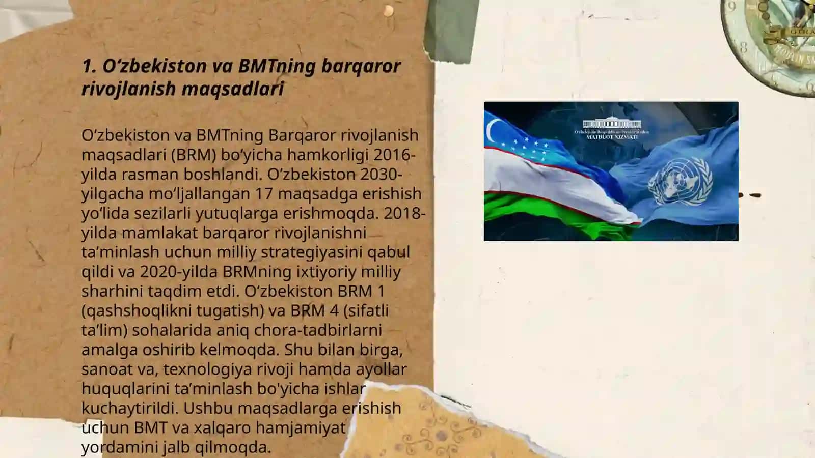 Oʻzbekiston va BMTning barqaror rivojlanish maqsadlari 3
