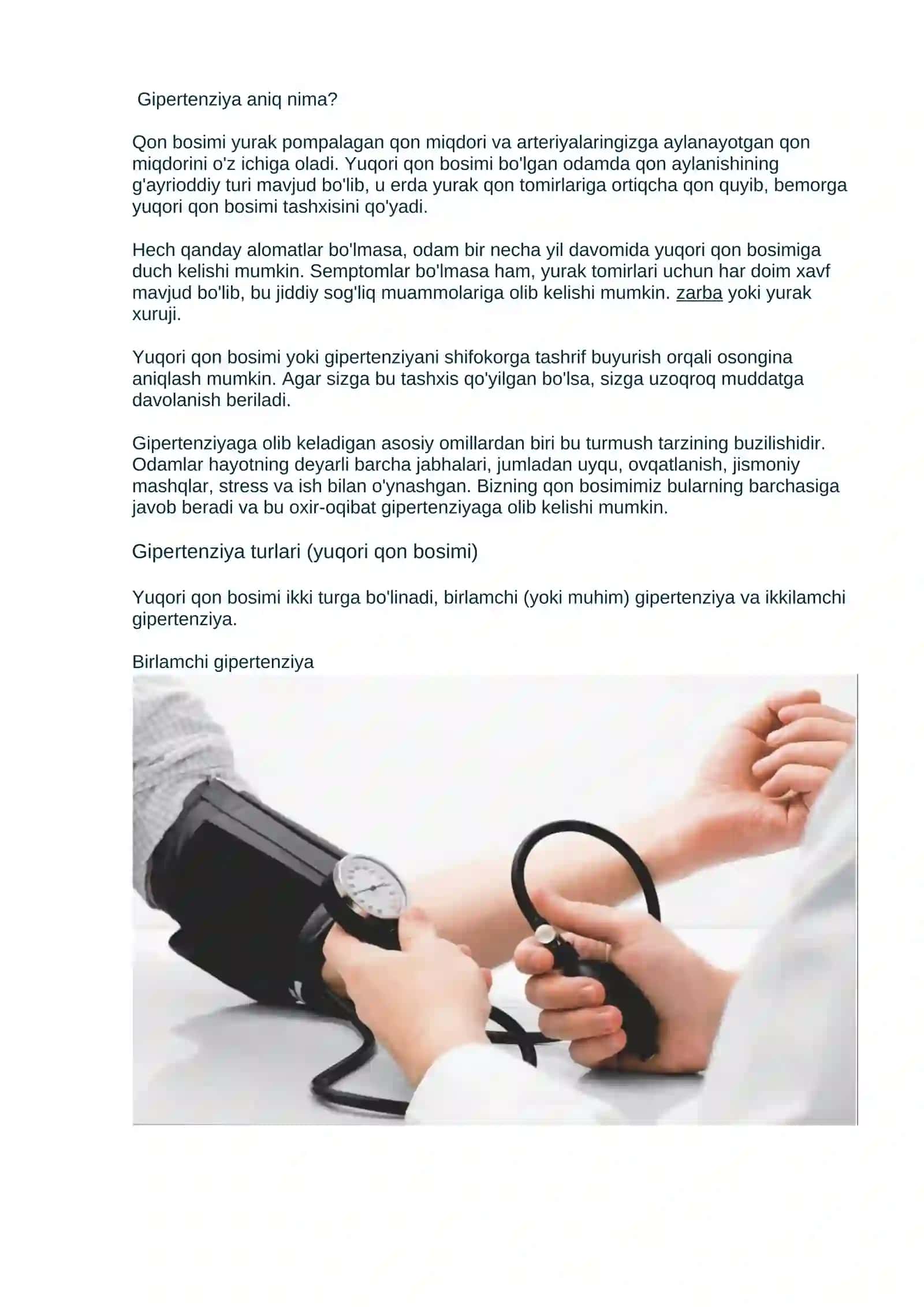 Yuqori qon bosimi yoki gipertenziya: sabablari, belgilari va davolash 3