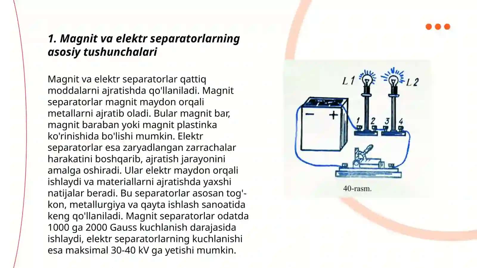 Magnitli va elektr separatorlar 3