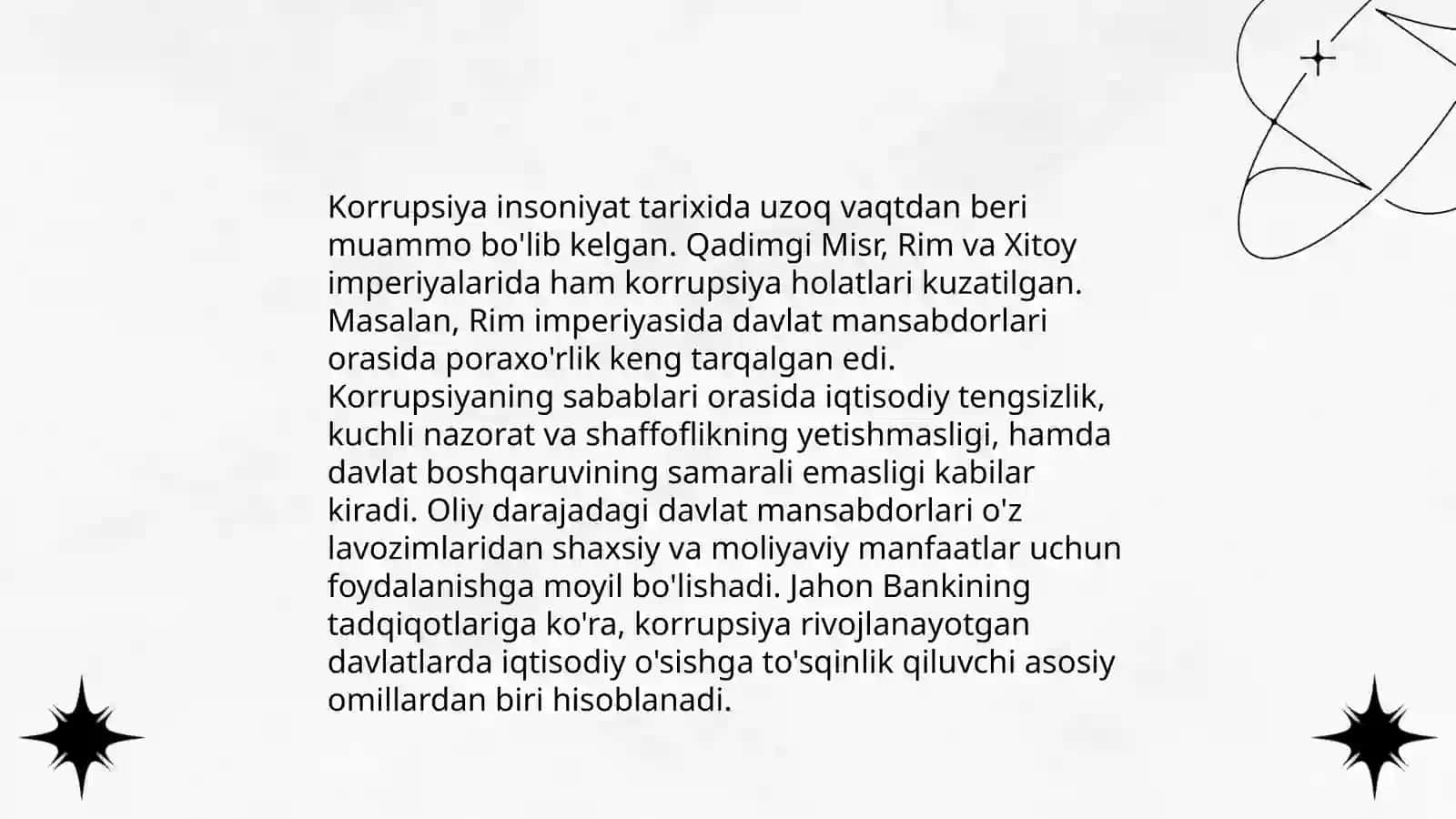 Korrupsiyaning oqibati, mohiyati va uning qarshi kurashish mexanizmlari 3