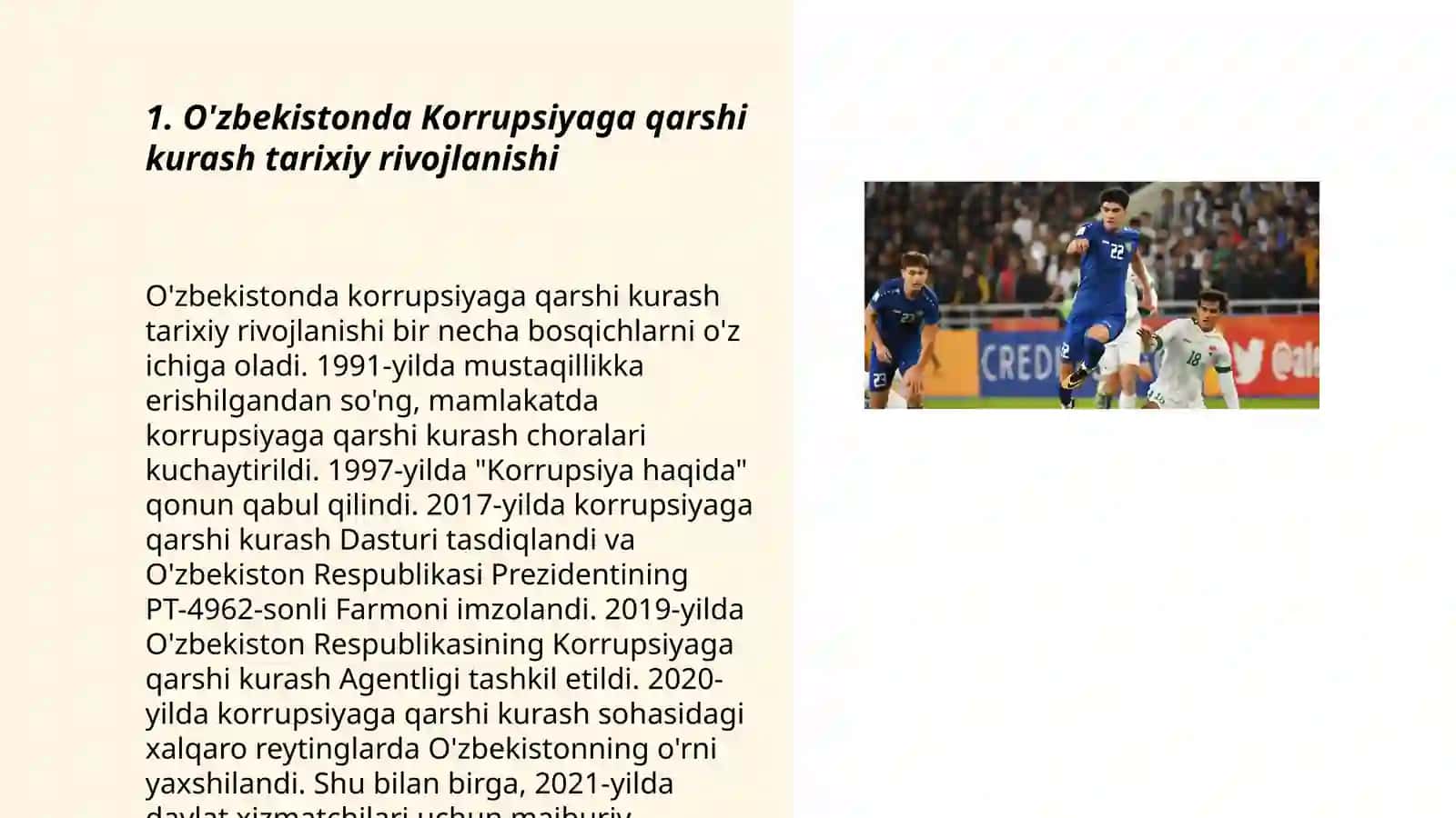 O'zbekistonda Korrupsiyaga qarshi kurash tarixiy rivojlanishi 3