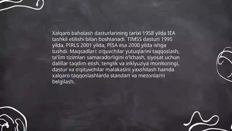 Xalqaro baholash dasturlari 3