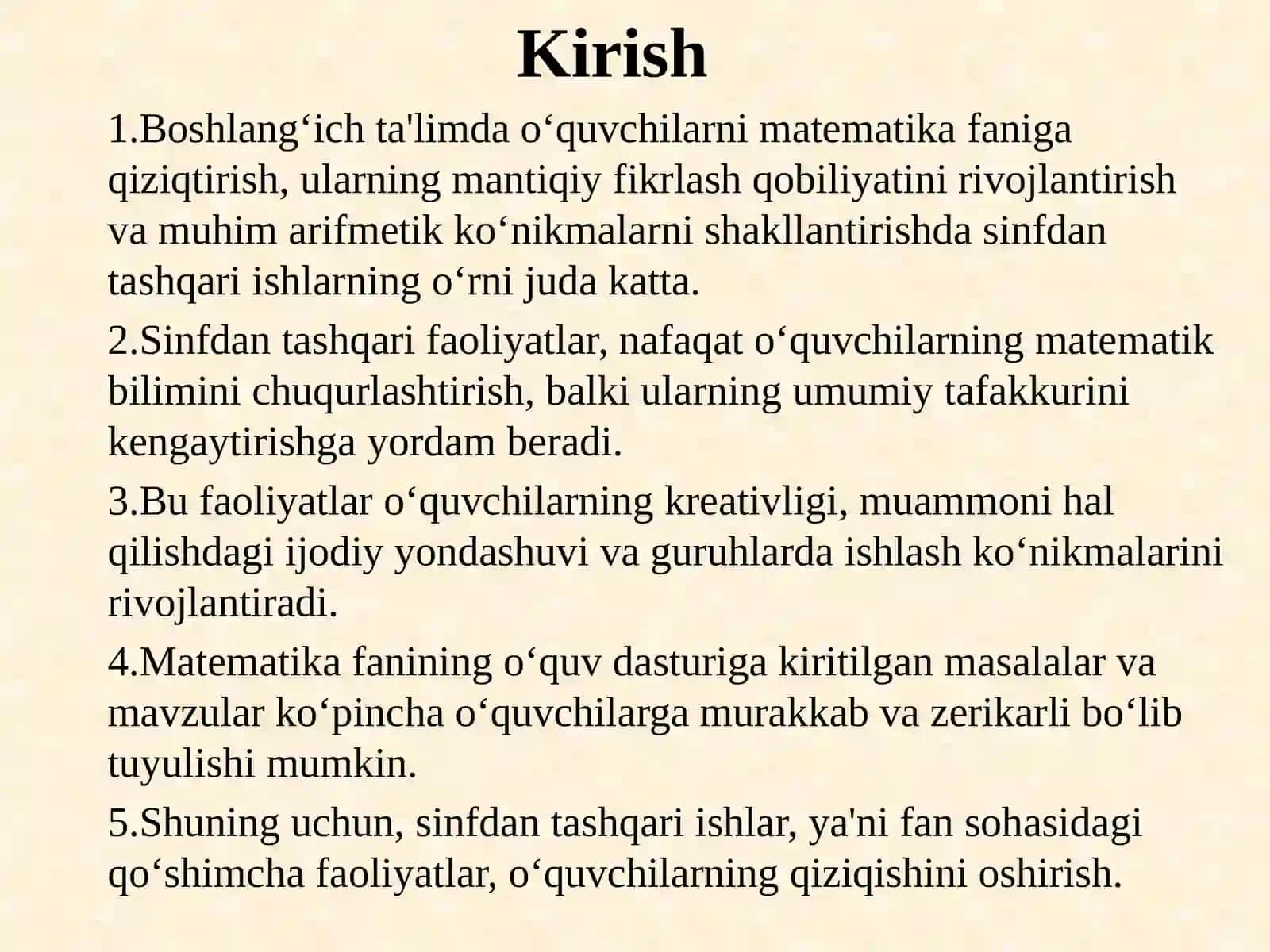 Sinfdan tashqari ishlarni tashkil etish 3