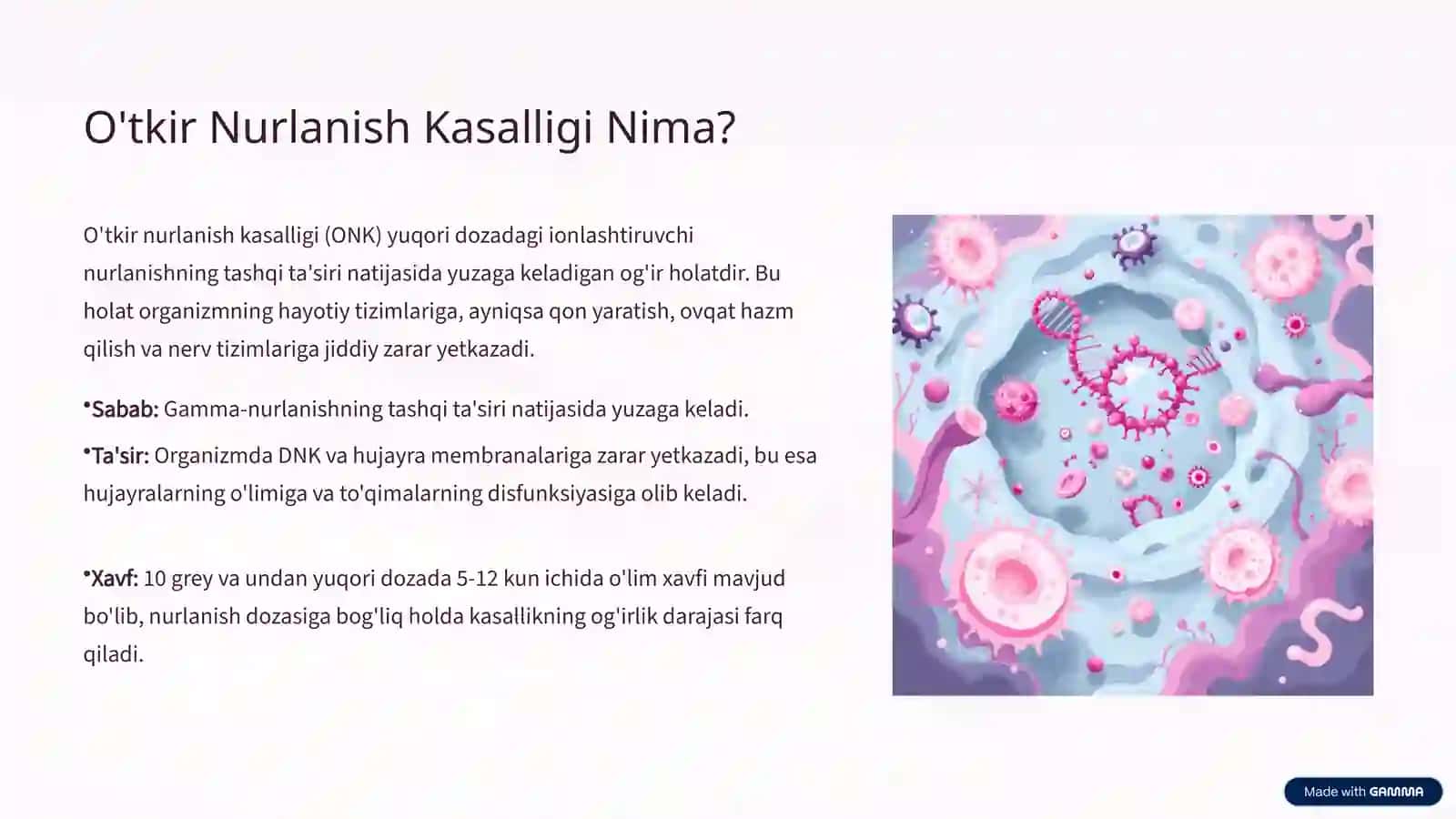 O'tkir Nurlanish Kasalligini Davolash: Sabablar, Belgilar va Zamonaviy Yondashuvlar 3