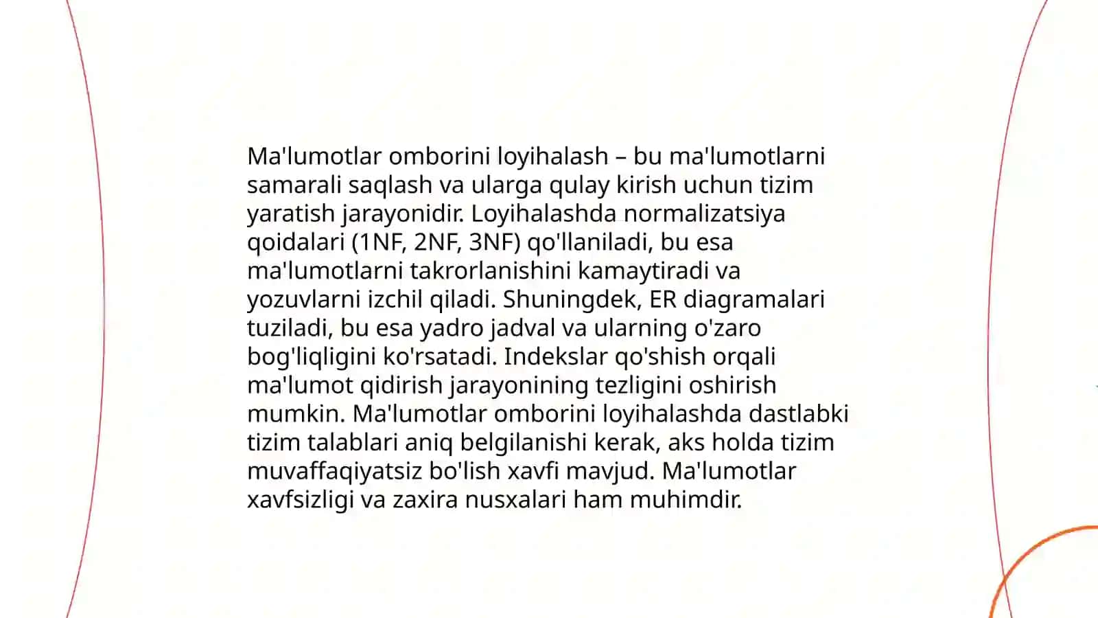 Ma'lumotlar omborini dasturlash texnologiyalari 3