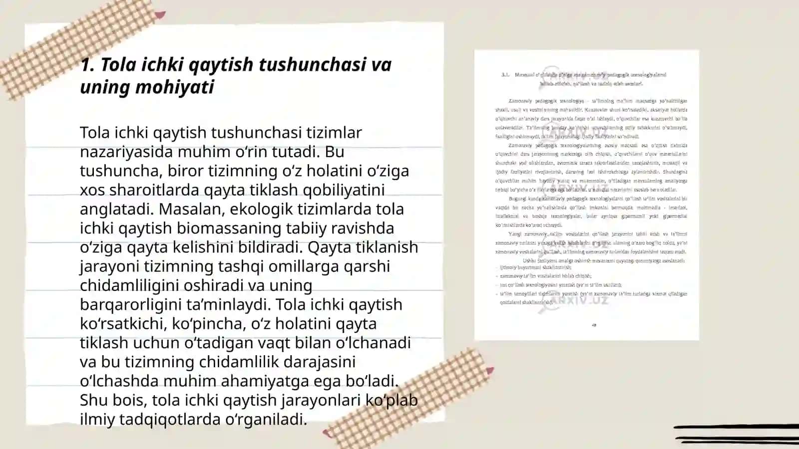Tola ichki qaytish mavzusini oʻqitish metodikasi 3