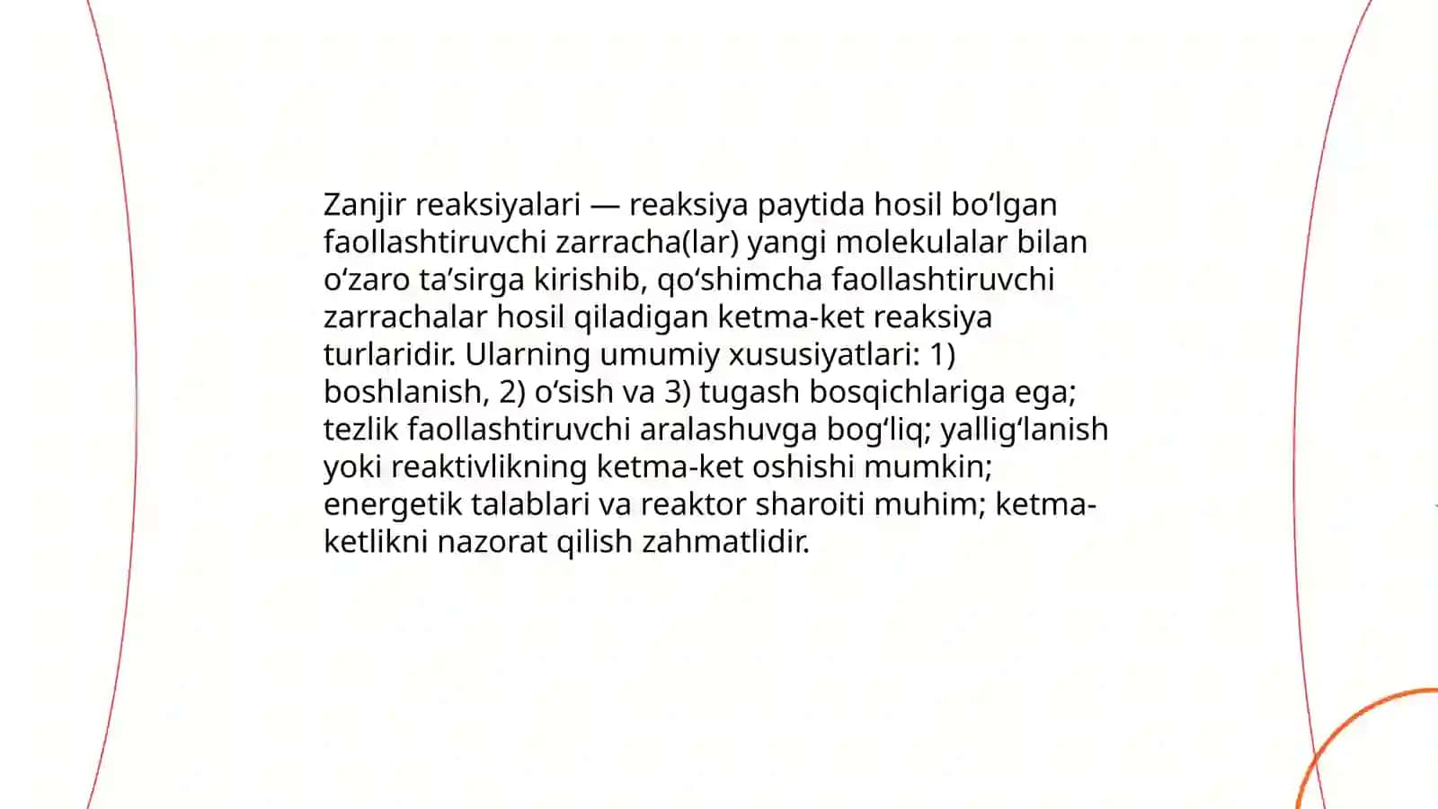Zanjir reaksiyalari 3