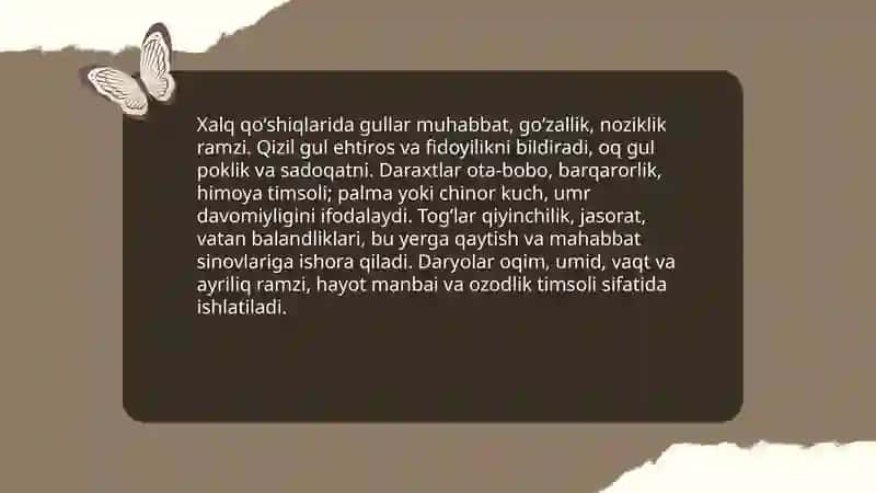 Xalq qo'shiqlaridagi timsollar 3