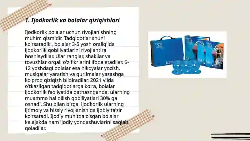 Ijodkorlik va Bolalar Qiziqishlari 3