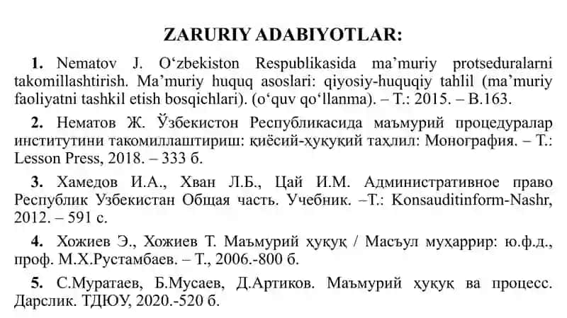 Ma'muriy protseduralar 3