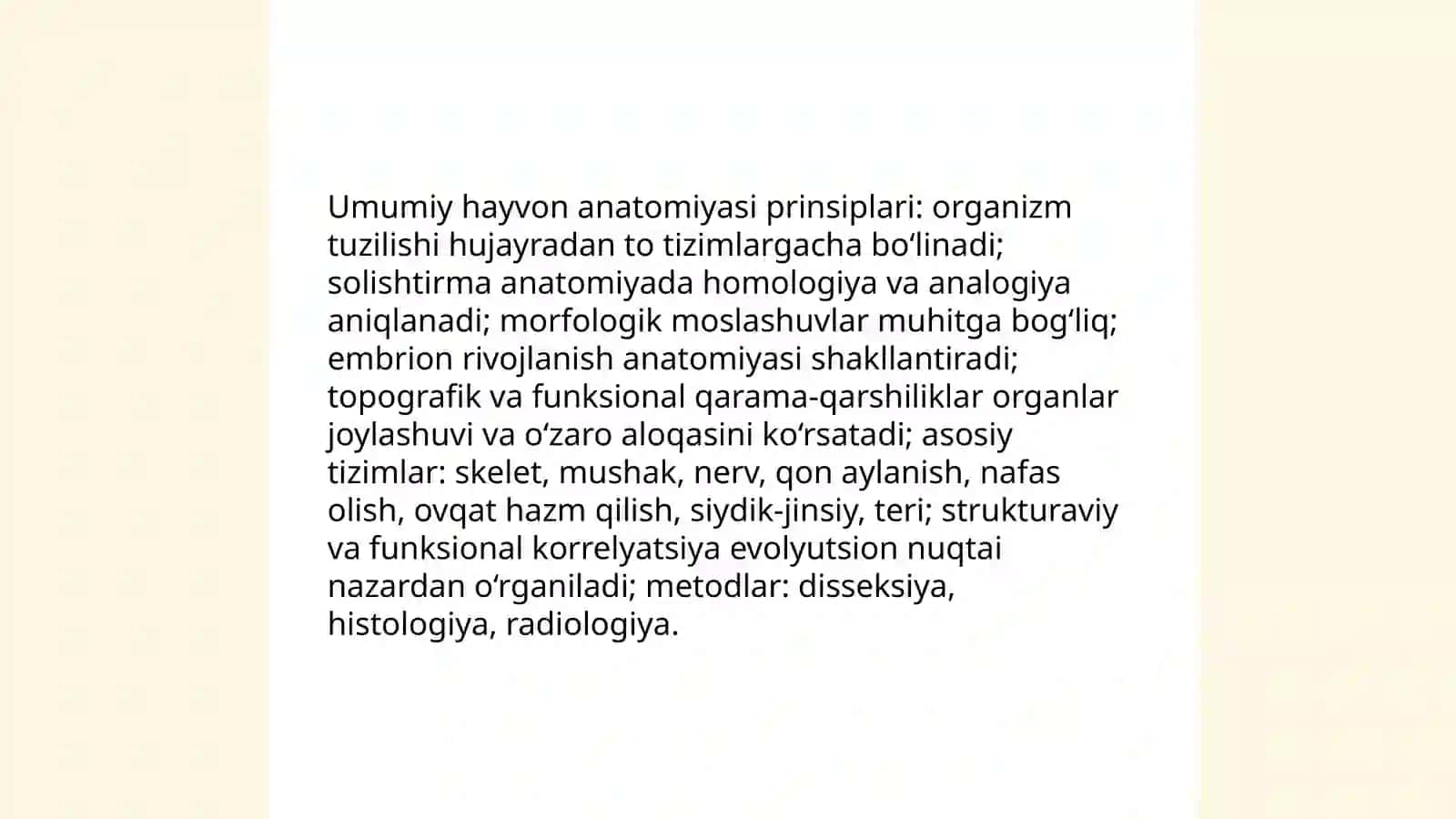 Hayvonlar anatomiyasi va fiziologiyasi 3