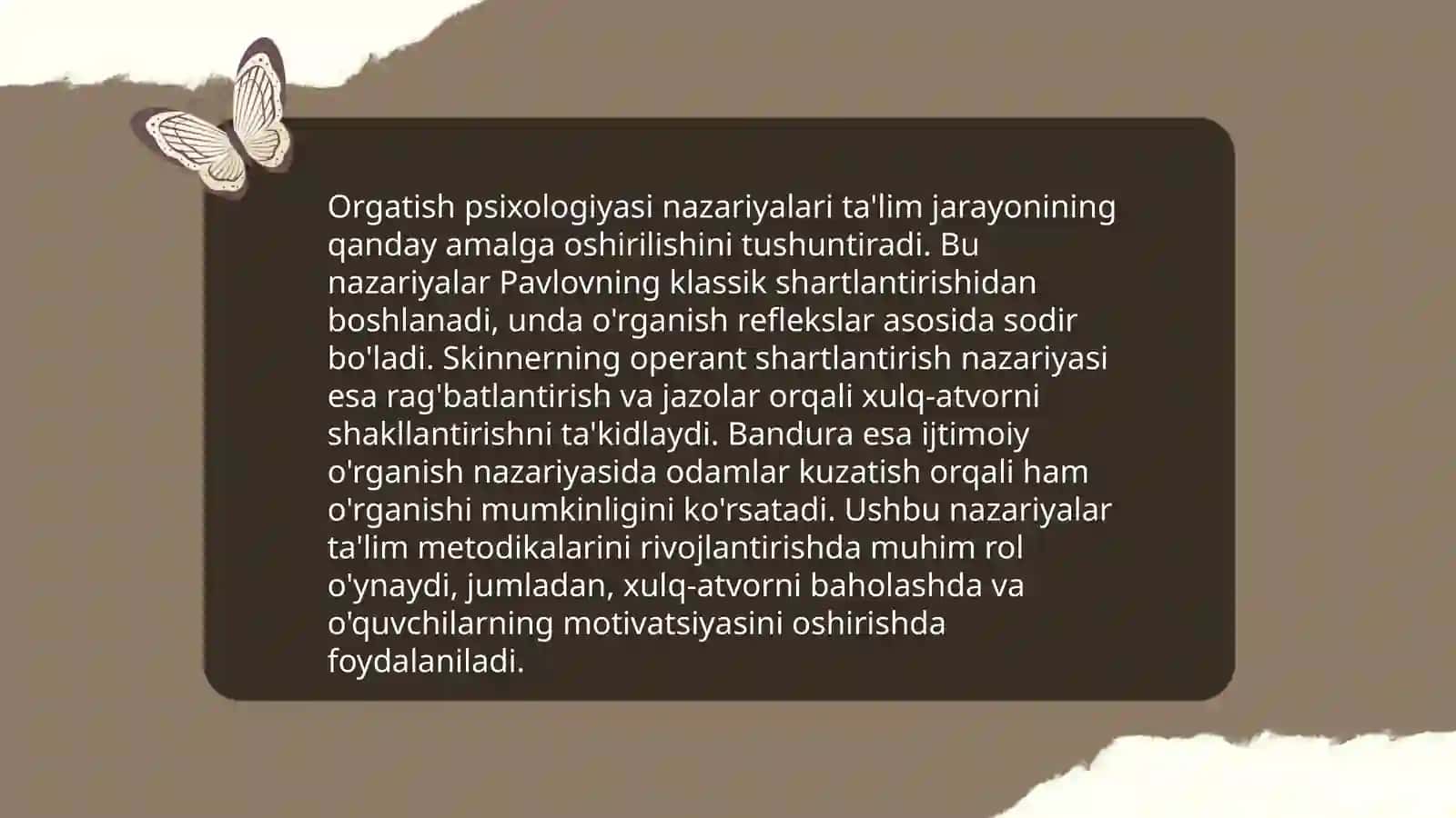 Treapia prinsiplari òrgatish va sotsial kognitiv nazariyalarining òxshashlik va tofovutlari 3