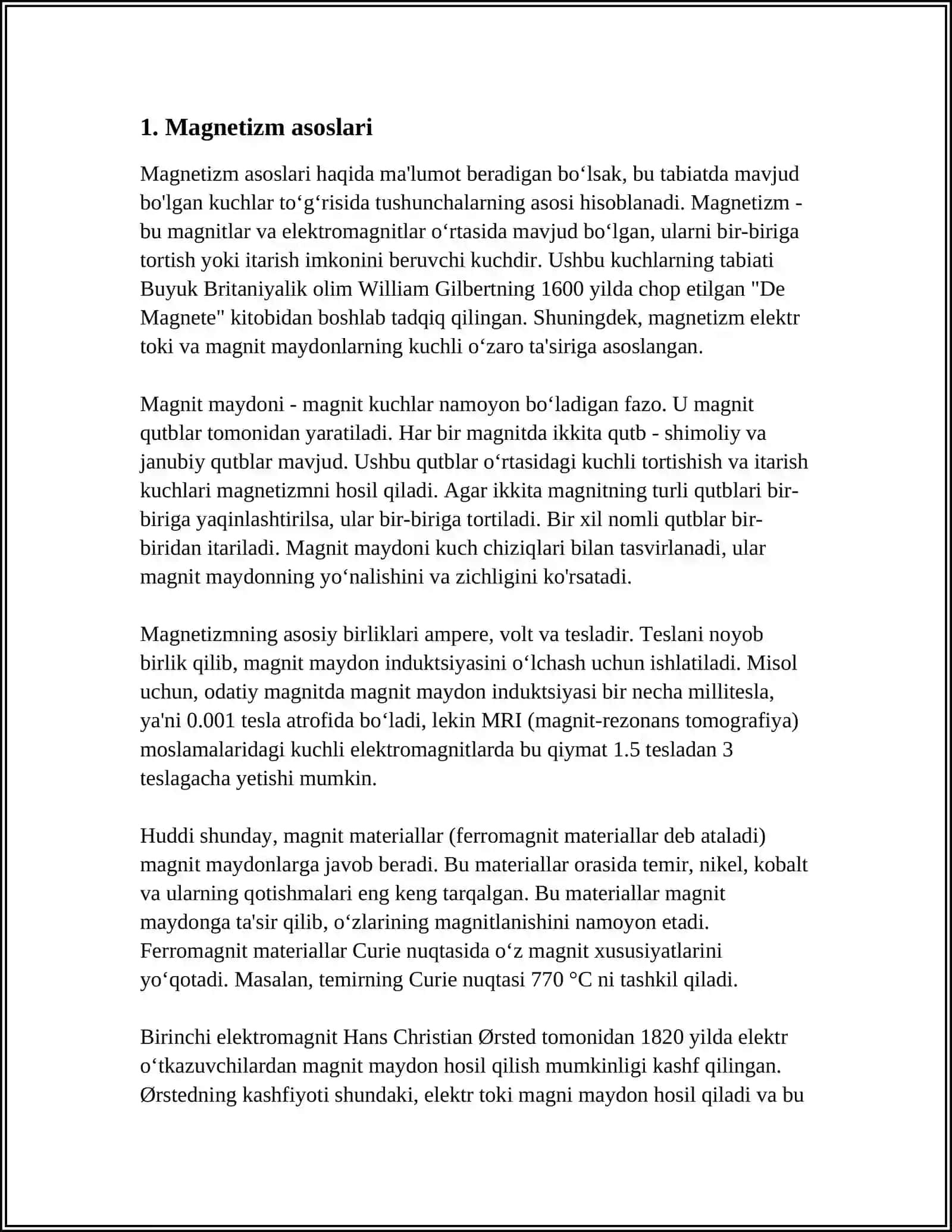 MAGINIT INDUKTSIYA OQIMI VA MAGNETIKLAR RASM CHIZMALARI BILAN BIRGA 3