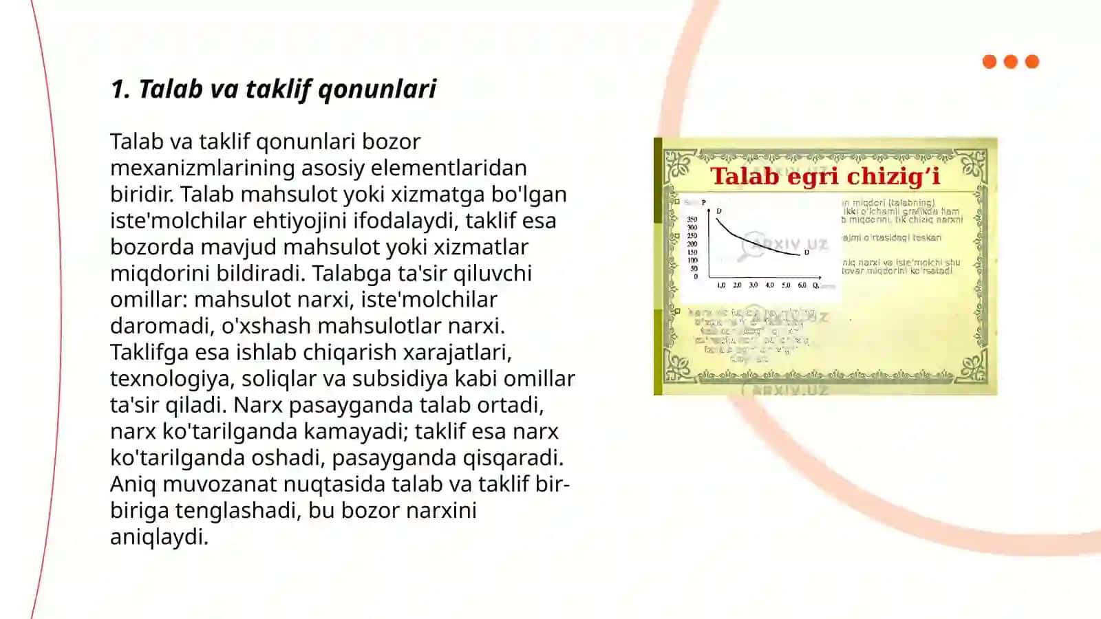 Talab va taklif nazariyasi 3