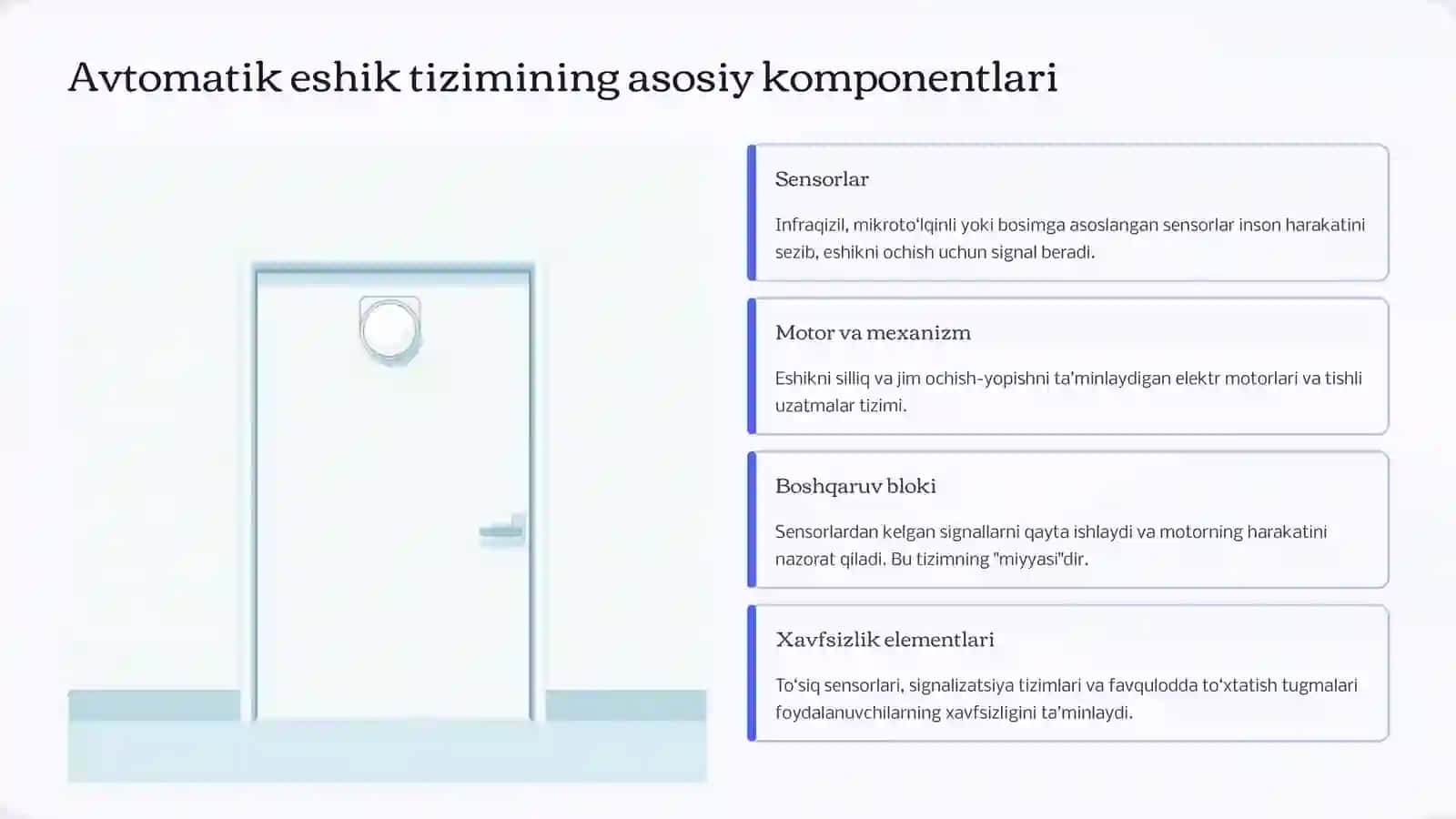 Avtomatik Eshik Boshqaruv Tizimini Ishlab Chiqish 3