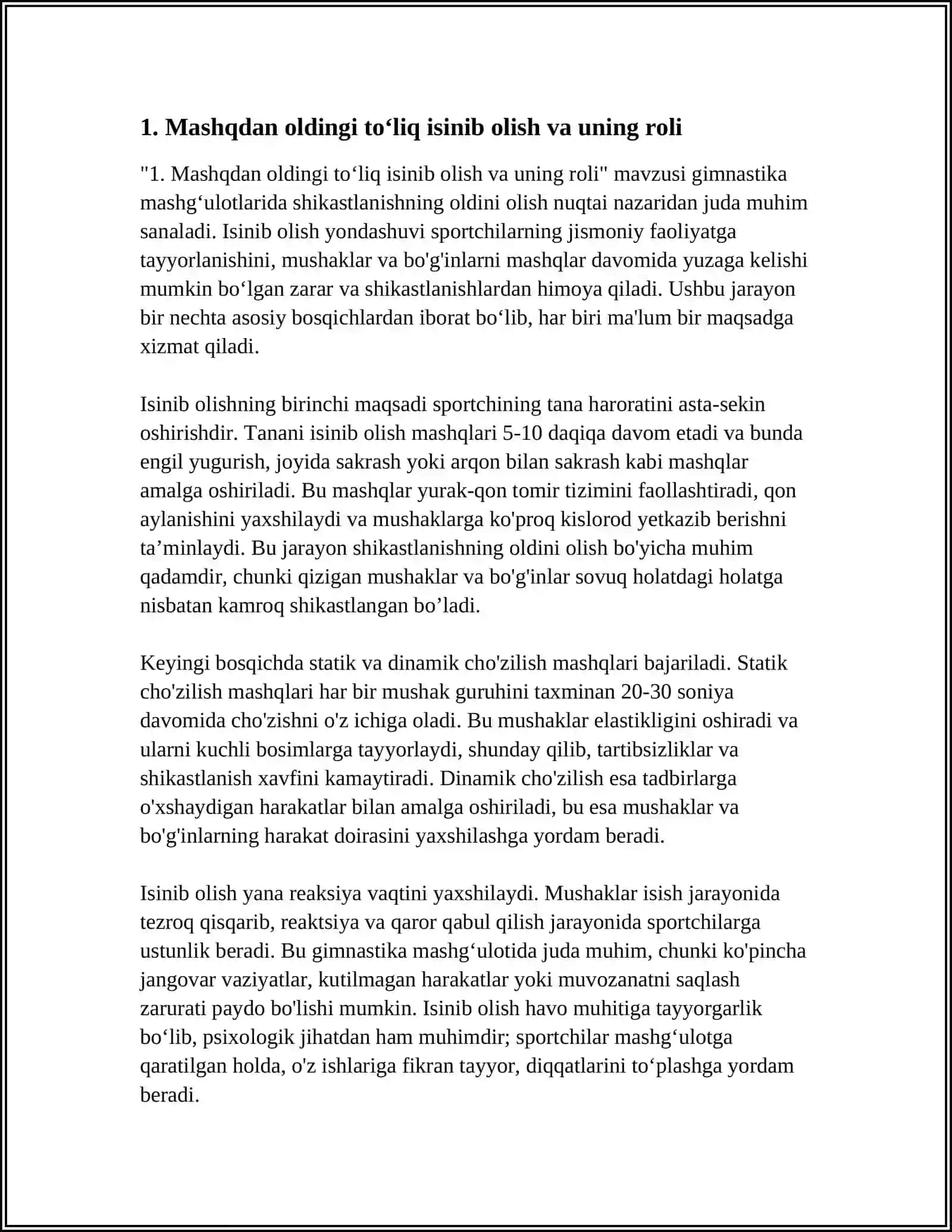 GIMNASTIKA MASHGʻULOTLARIDA SHIKASTLANISHNI OLDINI OLISH 3