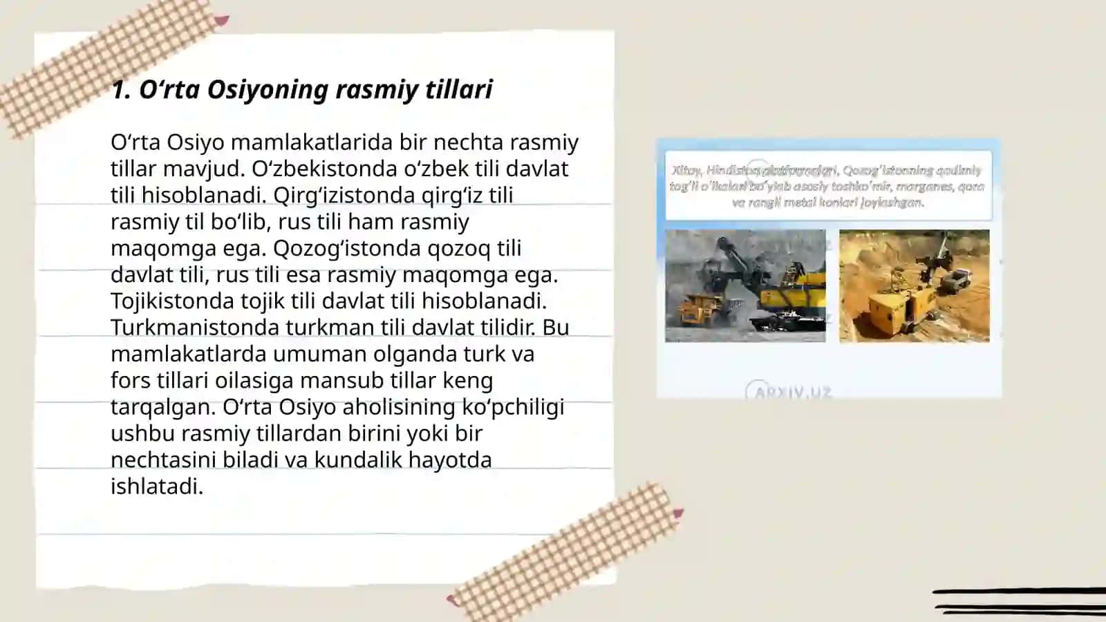 Oʻrta Osiyo mamlakatlari 3