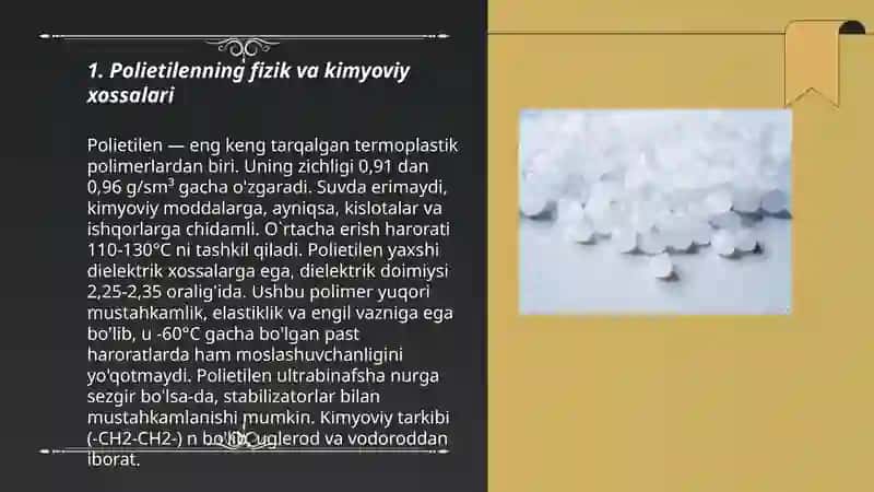 POLITILENNI FIZIK KIMYOVIY HOSSALARI 3