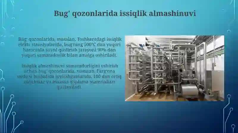 Issiqlik elektr stansiyalarida issiqlik almashinuvi tizimlari 3