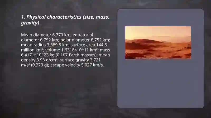 The planet Mars 3