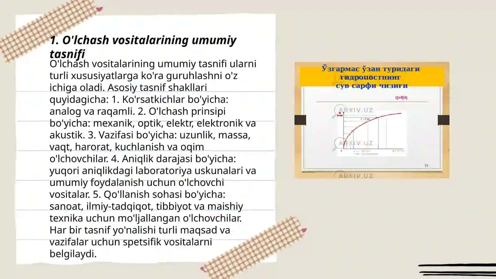 O'lchash vositalarining turlari 3