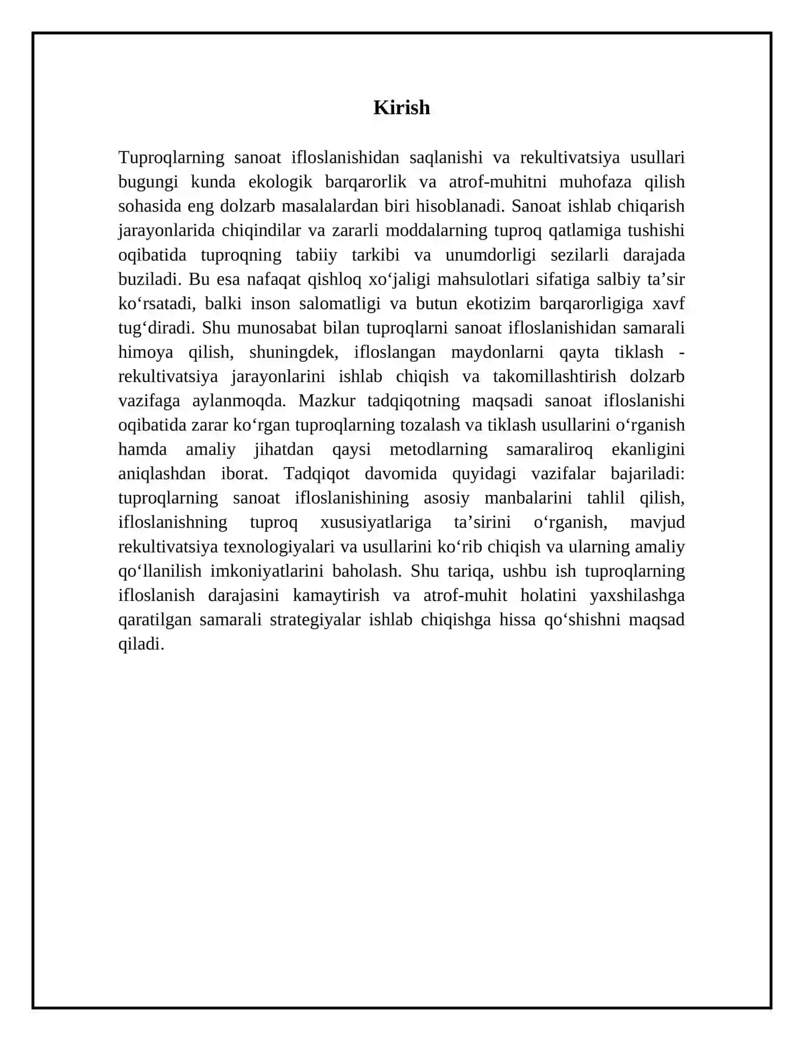Tuproqlarning sanoat ifloslanishidan saqlanishi va rekultuvatsiya usullari 3