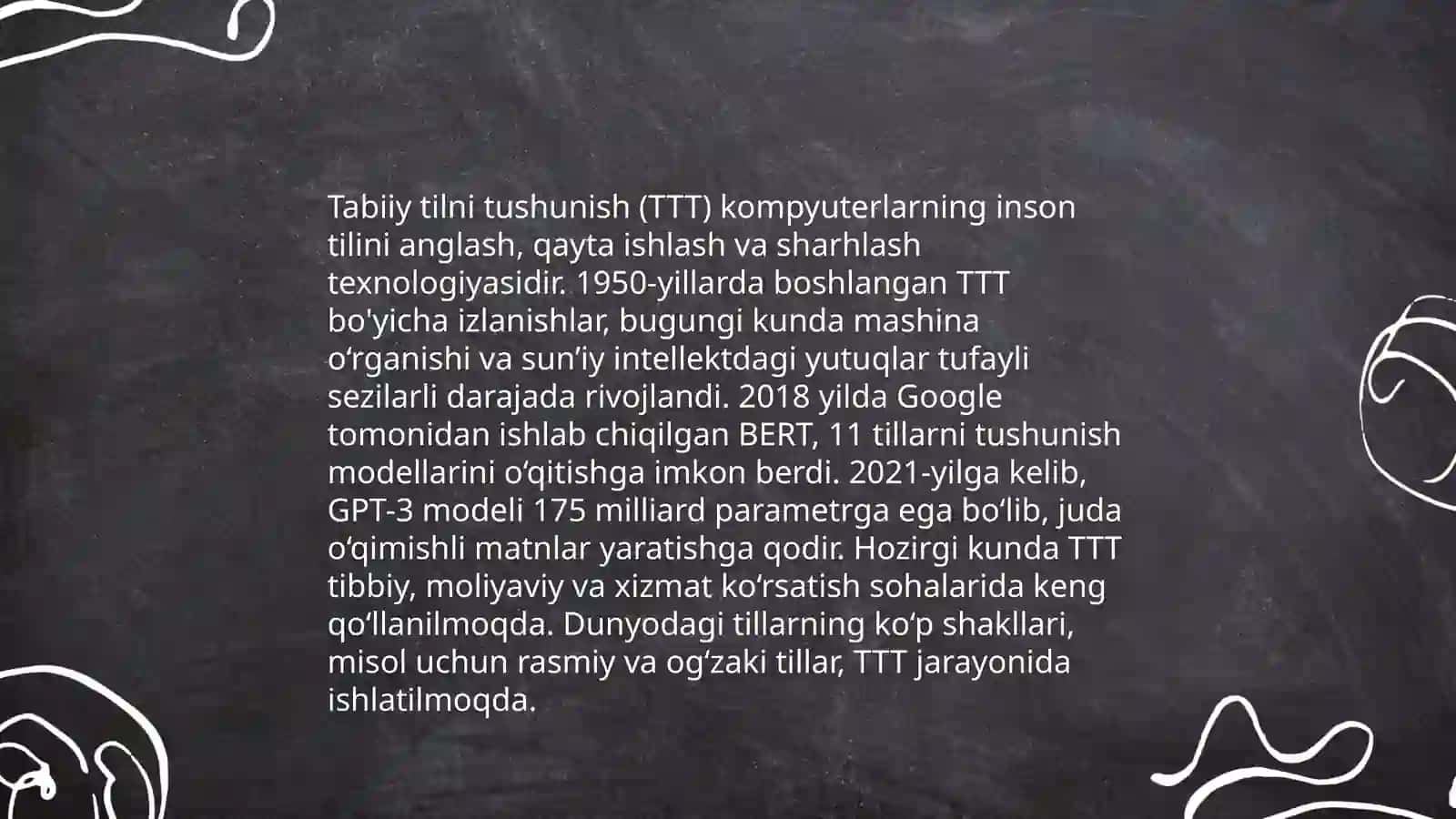 Tabiiy til interfeysi va generatsiyasi 3