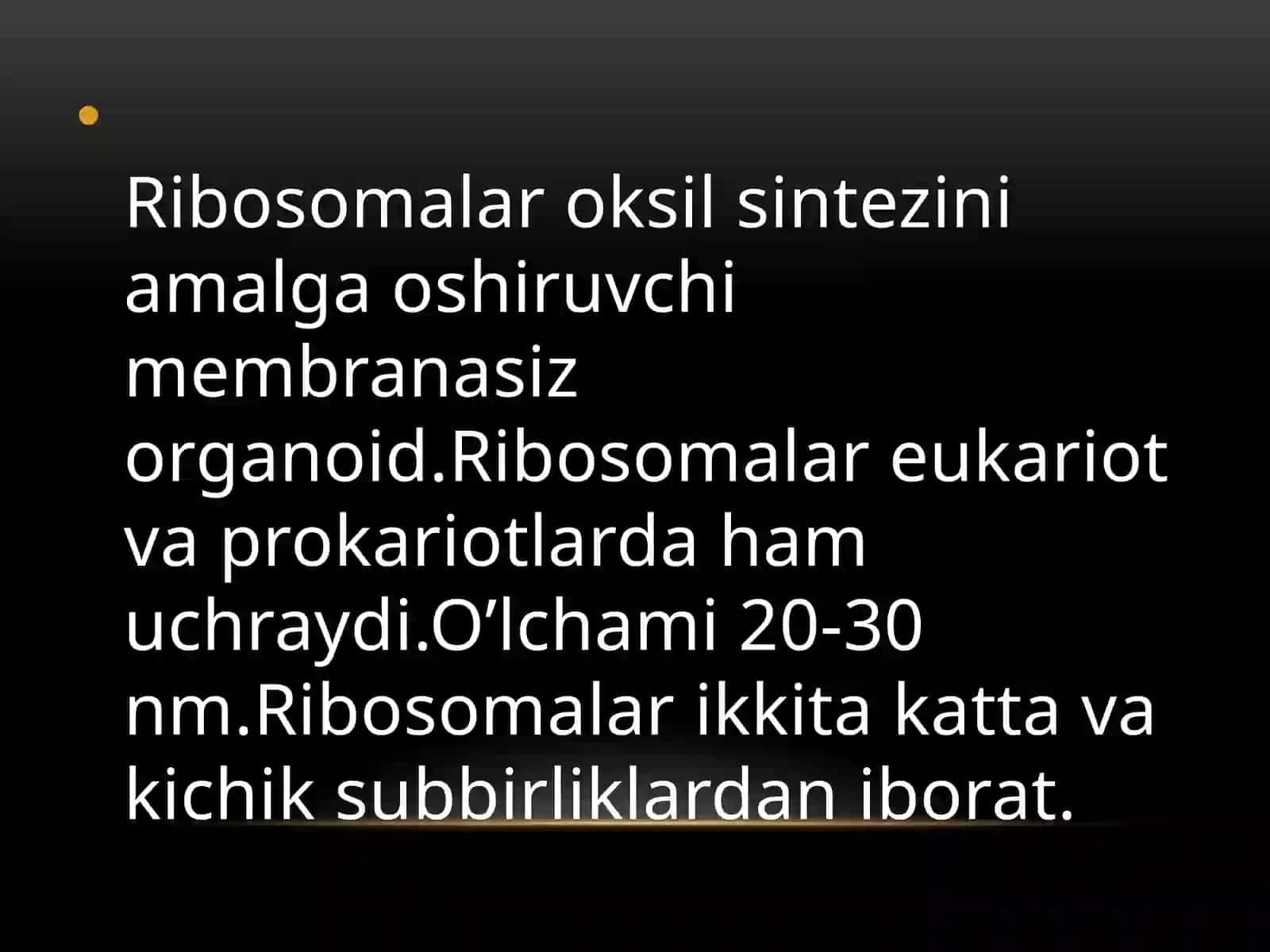 Hujayraning membranasiz organoidlari, ularning funksiyasi va ahamiyati 3