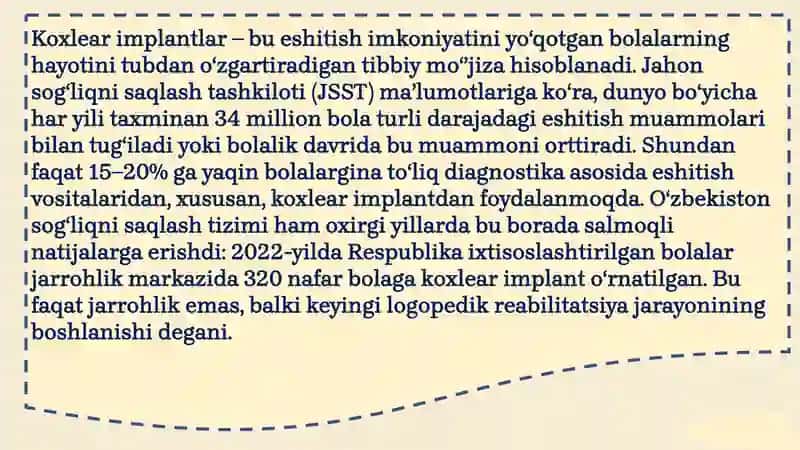 Koxlear Implantli Bolalar Bilan Logopedik Mashg'ulotlarni Tashkil Etish 3