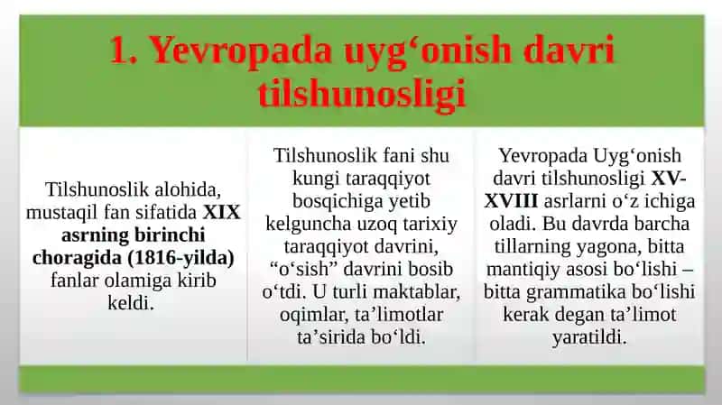 Yevropada Uyg‘onish Davri Tilshunosligi (Rusta’limoti) 3