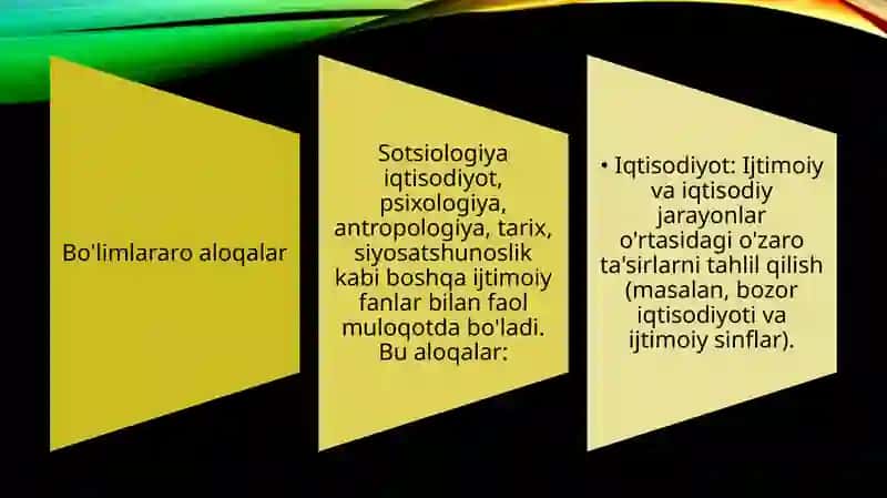 SOTSIOLOGIYANING IJTIMOIY FANLAR TIZIMIDAGI ORNI 3