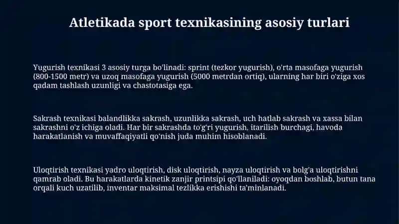 Atletikada sport texnikasi 3