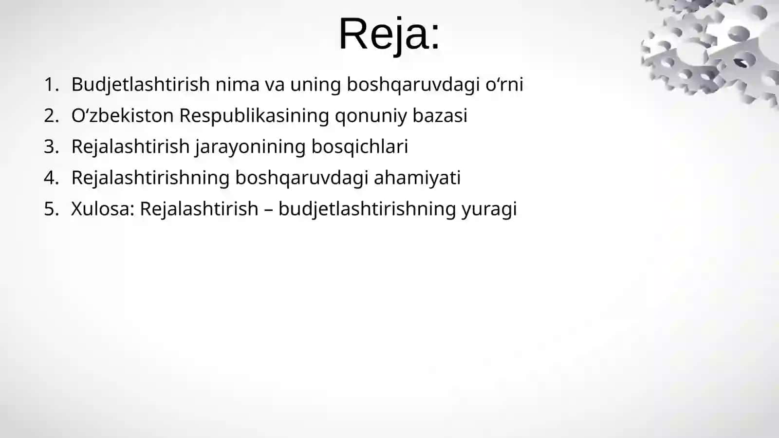 Budjetlashtirish boshqaruv funksiyalaridan biri - rejalashtirishning ajralmas qismi sifatida 3