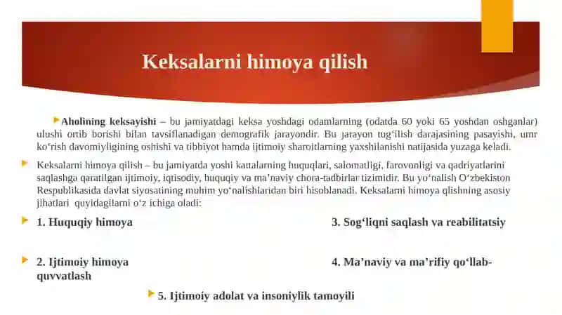 O‘zbekiston Respublikasida keksalarni himoya qilishga oid huquqiy-normativ hujjatlar 3