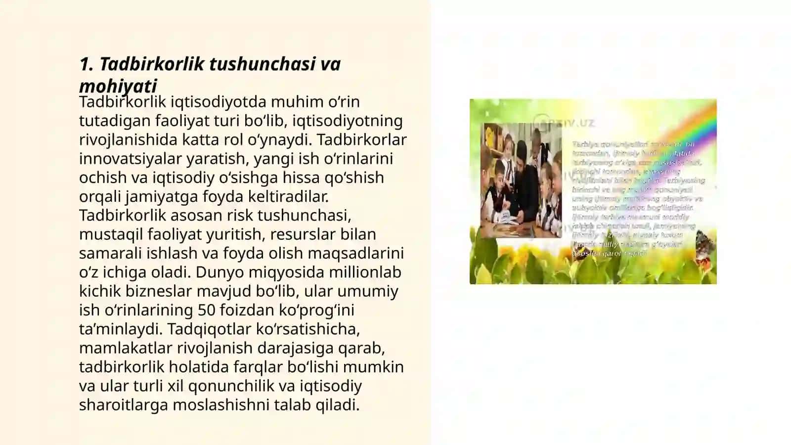Tadbirkorlikning g‘oyaviy-falsafiy asoslari 3