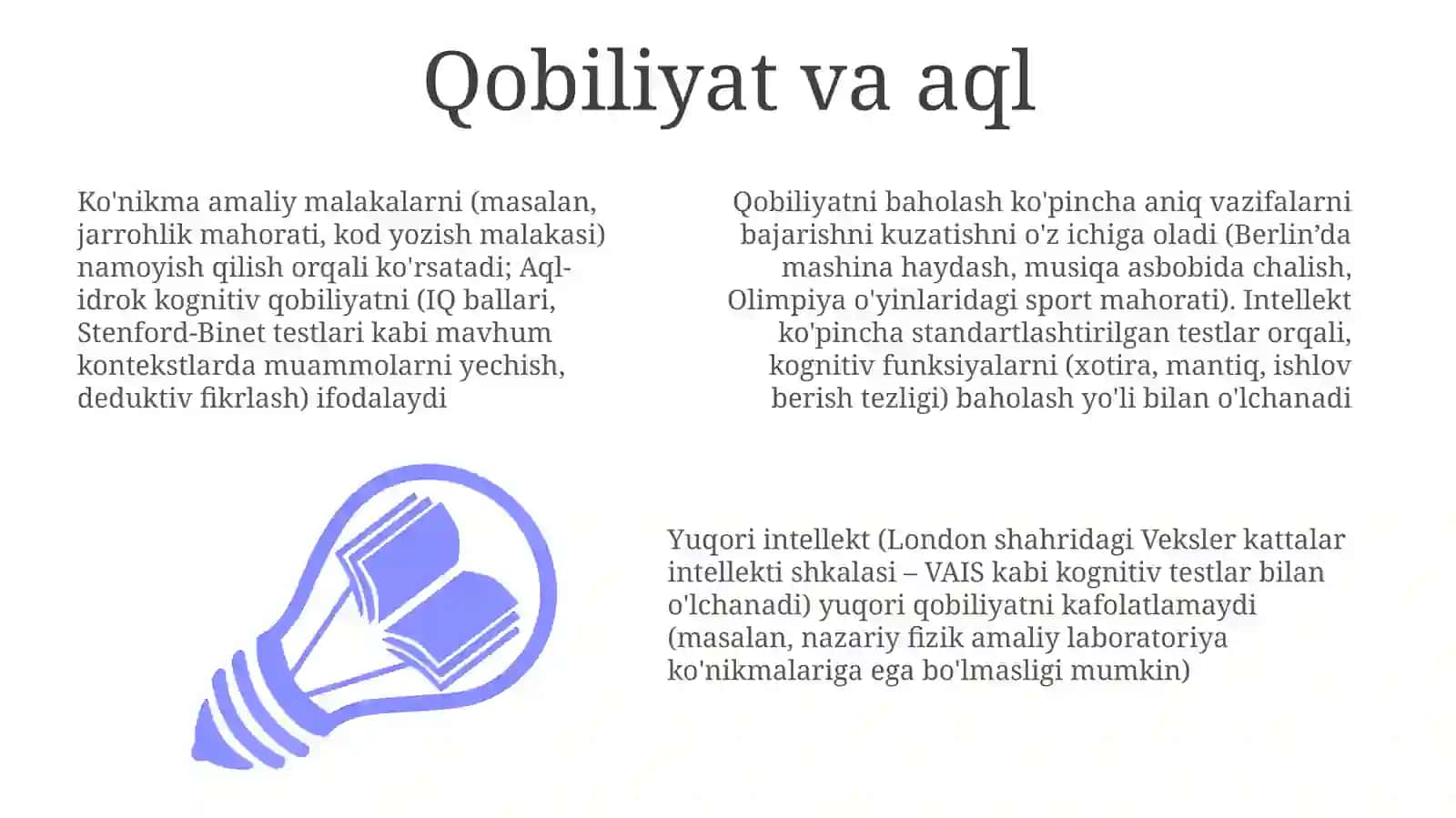 QOBILIYATLI. QOBILIYAT VA INTELEKT 3